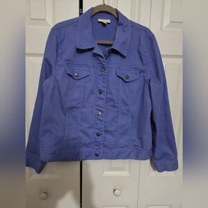 Appleseed's Women's Periwinkle Blue/Violet Denim Jacket Size XL